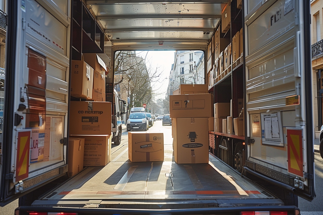 Camion de déménagement spacieux stationné à Ivry-sur-Seine, un moyen de transport efficace pour les déménagements locaux.